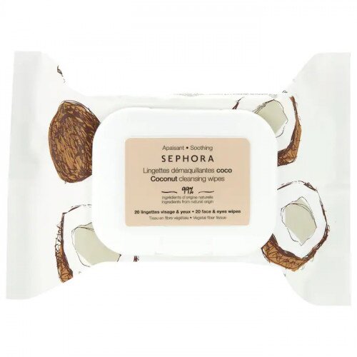 SEPHORA COLLECTION Clean Cleansing & Gentle Exfoliating Wipes - Standard - Coconut - Soothing and Cleansing