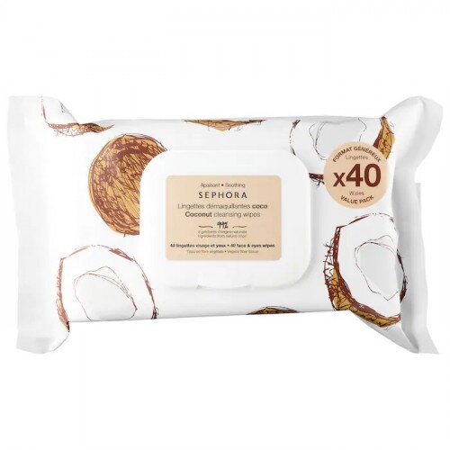 SEPHORA COLLECTION Clean Cleansing & Gentle Exfoliating Wipes - Value - Coconut