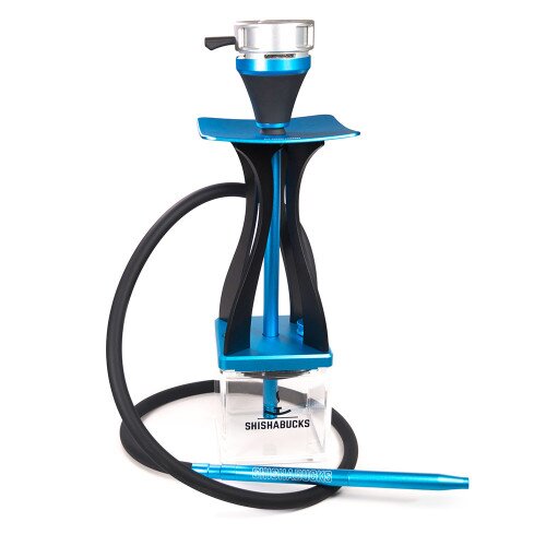 Shishabucks Cloud Mini + Sky Bowl + Stratus - Blue/Black - Red Bowl - Regular (20-25g)