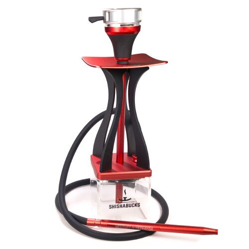 Shishabucks Cloud Mini + Sky Bowl + Stratus - Red/Black - Blue Bowl - Regular (20-25g)