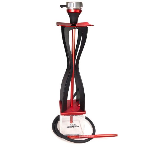 Shishabucks Cloud One + Sky Bowl + Stratus - Red/Black - Blue Bowl - Regular (20-25g)