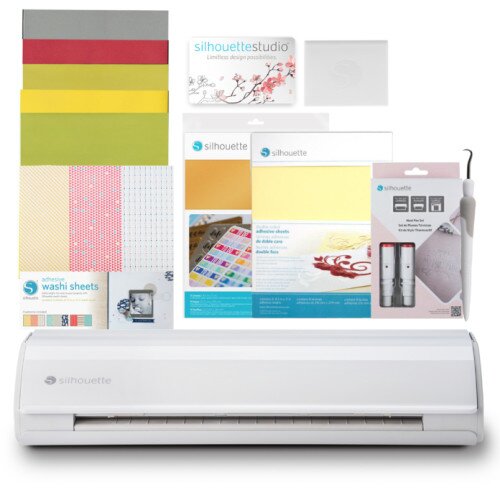 Silhouette Cameo 5 Cutting Machine - Card Making Bundle - White