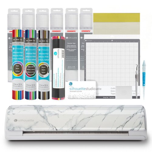 Silhouette Cameo 5 Cutting Machine - Starter Bundle - Bianco Carara