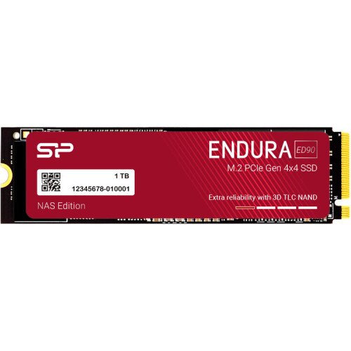 Silicon Power Endura ED90 NAS TLC PCIe NVMe Gen4x4 M.2 2280 Internal Solid State Drive - 1TB