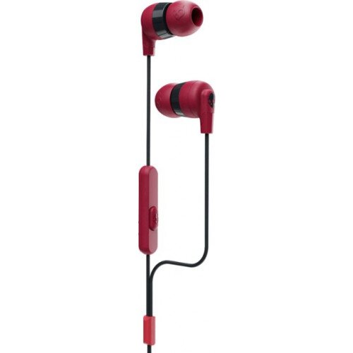 Skullcandy Ink'd+ Earbuds with Microphones - Deep Red