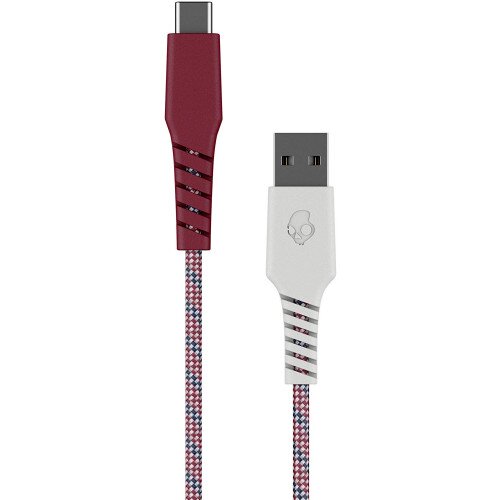 Skullcandy Line+ Braided Charging Cable - USB-C - Vice/Crimson