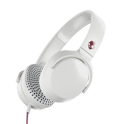 Skullcandy Riff On-Ear Headphones - White/Crimson