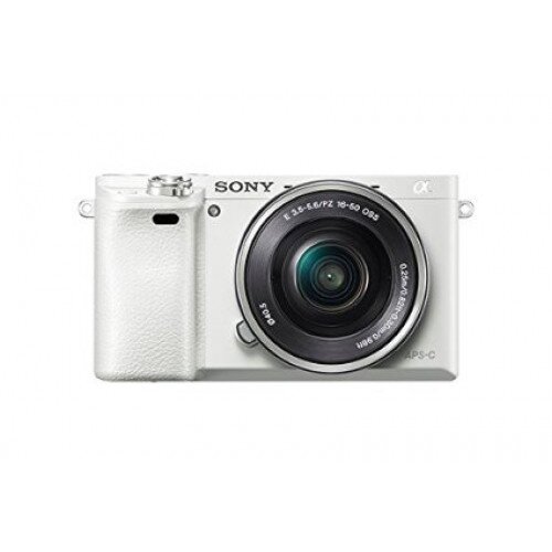 Sony α6000 E-Mount Camera with APS-C Sensor - Body + 16-50 mm Power Zoom Lens - White