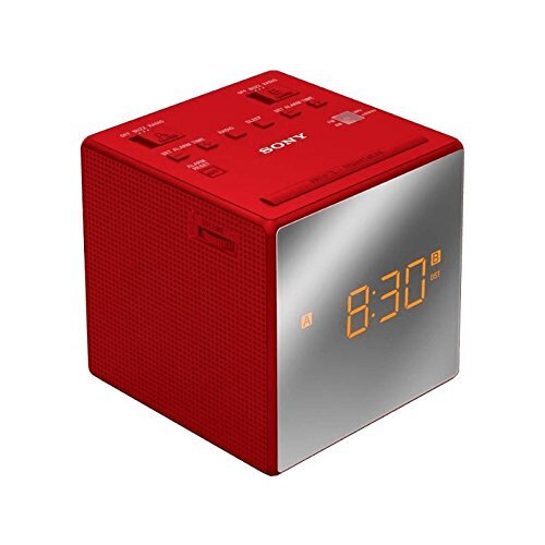 Sony Clock Radio Mirror-finished Display - Red
