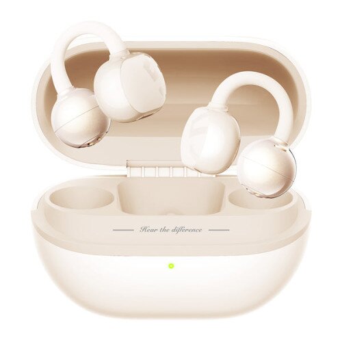 SOUNDPEATS POP Clip Wireless Earbuds with Physical Buttons - Beige