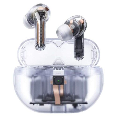 SOUNDPEATS Capsule3 Pro Powerful Hybrid Active Noise Cancelling Wireless Earbuds - Transparent White