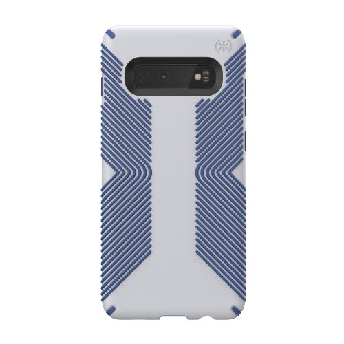 Speck Presidio Grip Galaxy S10+ Cases - Microchip Grey/Ballpoint Blue