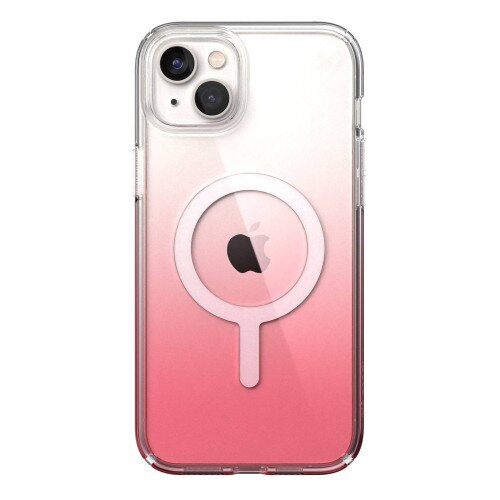 Speck Presidio Perfect-Clear Ombre MagSafe Case for iPhone 15 Plus - Clear/Vintage Rose Fade