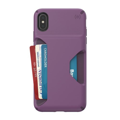Speck Presidio WALLET iPhone XS Max Case - Cabbage Purple/Vintage Purple