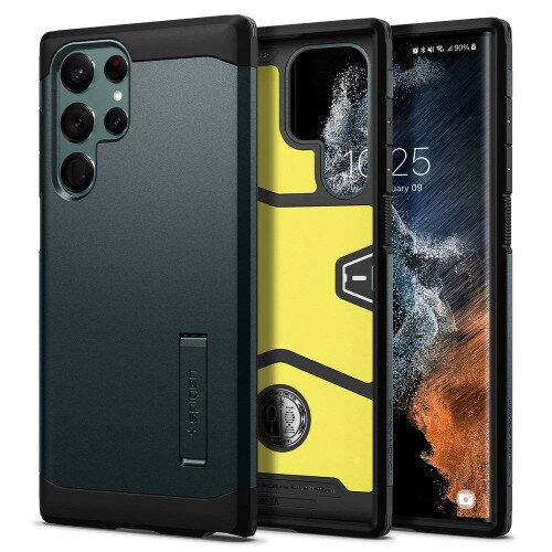 Spigen Tough Armor Case for Galaxy S22 Ultra - Abyss Green