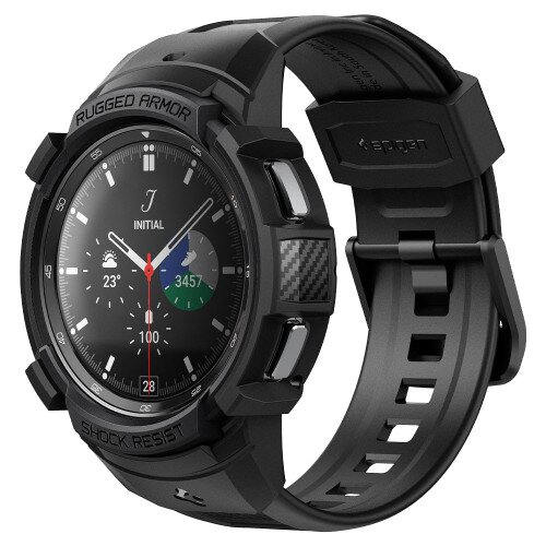 Spigen Galaxy Watch 4 Classic (46mm) Case Rugged Armor Pro - Black