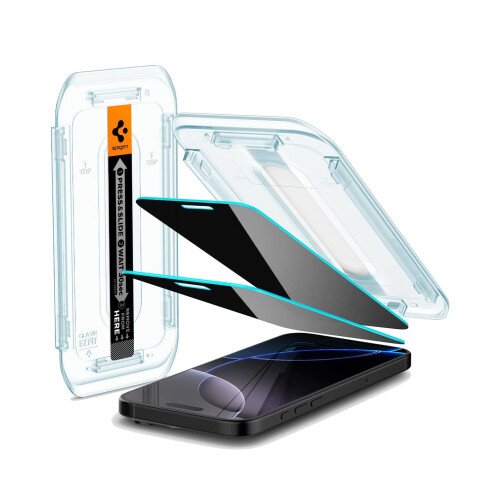 Spigen GLAS.tR EZ Fit Privacy Screen Protector for iPhone 16 Pro Max