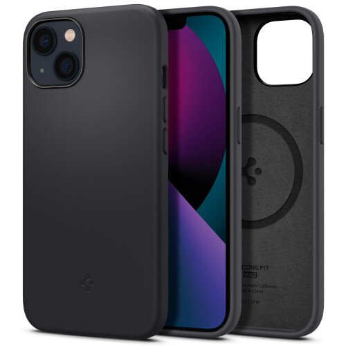 Spigen iPhone 13 Case Silicone Fit Mag (MagFit) - Black
