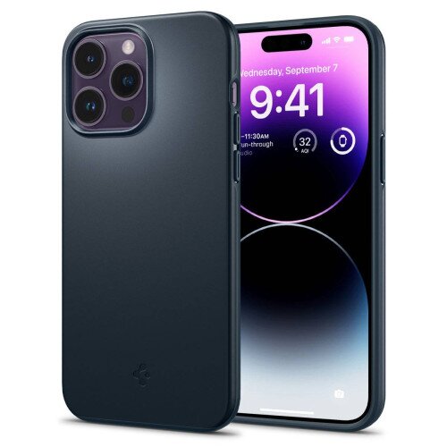 Spigen iPhone 14 Pro Max Case Thin Fit - Metal Slate