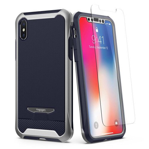Spigen iPhone X Case Reventon - Platinum Silver