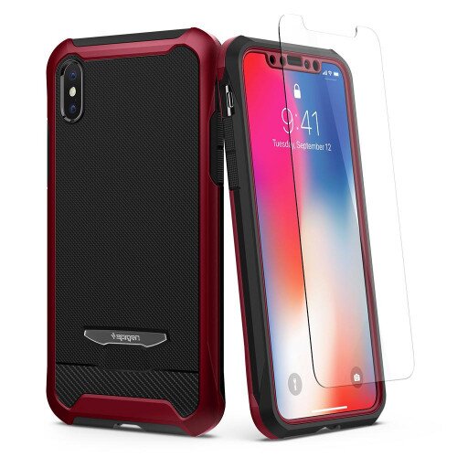 Spigen iPhone X Case Reventon - Metallic Red