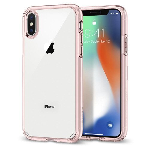 Spigen iPhone XS / X Case Ultra Hybrid - Rose Crystel