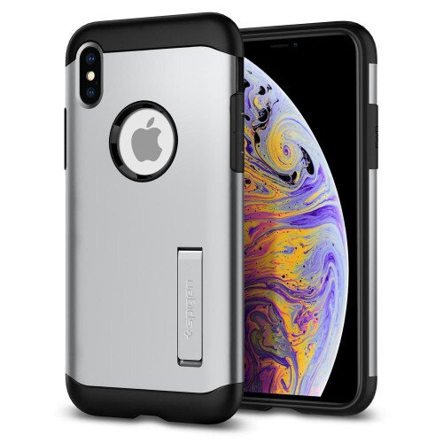 Spigen iPhone XS Max Case Slim Armor - Satin Silver