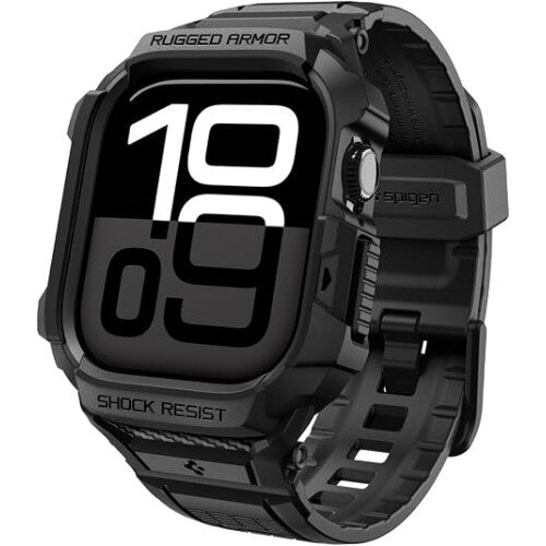 Spigen Rugged Armor Pro 2 Case + Band for Apple Watch 10/11 (46mm) - Matte Black