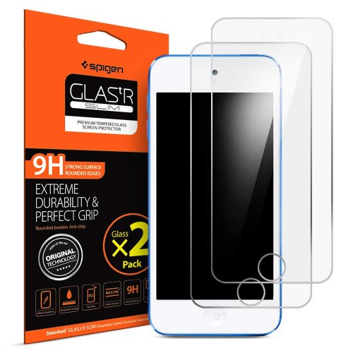 Spigen Tempered Glass Screen Protector Designed for iPod Touch 7th / 6th / 5th Generation [2 Pack]