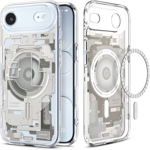 Spigen Ultra Hybrid Zero One (Mag Fit) Case with Camera Control for iPhone Air - Natural Titanium
