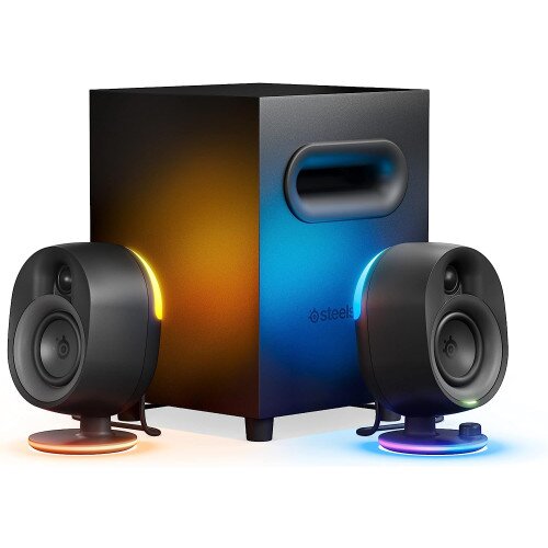 SteelSeries ARENA 7 Immersive 2.1 Gaming Speaker System with Reactive Illumination