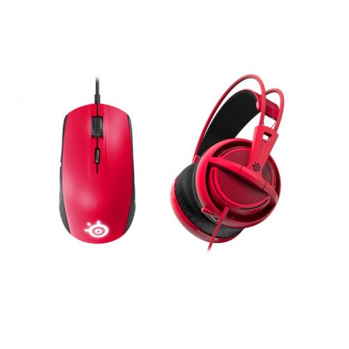 SteelSeries Rival 100 + Siberia 200 Forged Red