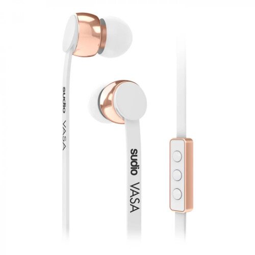 Sudio VASA In-Ear Wired Headphones - Rose Gold White - Android