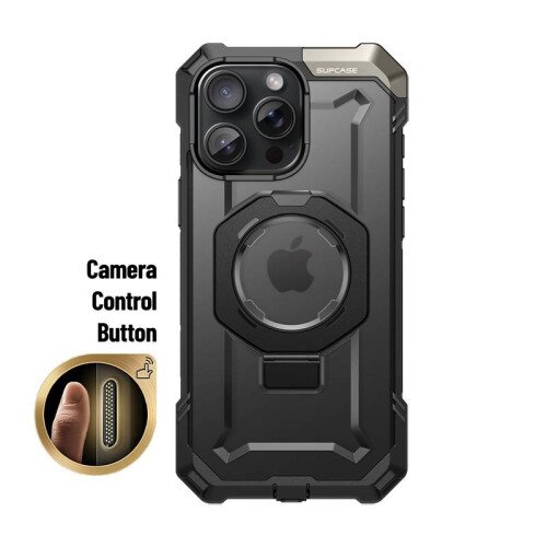 SUPCASE 6.3 inch UB Grip MagSafe Camera Control Button Phone Case for iPhone 16 Pro - Black