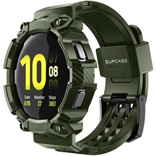 SUPCASE Galaxy Watch4 44mm Unicorn Beetle PRO Wristband Case - Dark Green