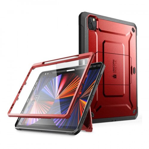SUPCASE iPad Pro 11 Inch (2021) Unicorn Beetle Pro Rugged Case - Metallic Red