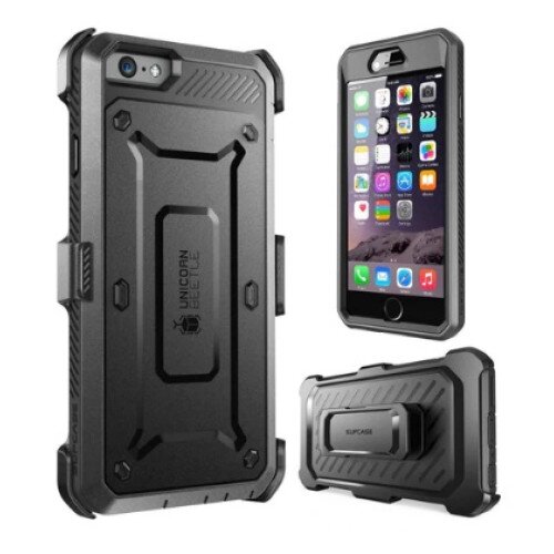 SUPCASE iPhone 6 / 6S Unicorn Beetle Pro Full Body Rugged Holster Case with Screen Protector - Black