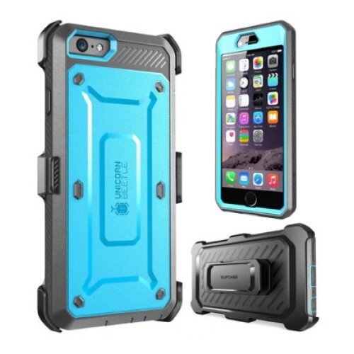 SUPCASE iPhone 6 / 6S Unicorn Beetle Pro Full Body Rugged Holster Case with Screen Protector - Blue