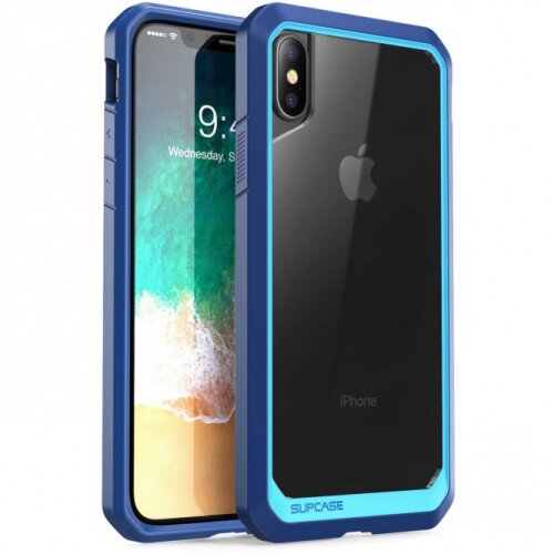 SUPCASE iPhone X/iPhone XS Unicorn Beetle Clear Bumper Case - Blue