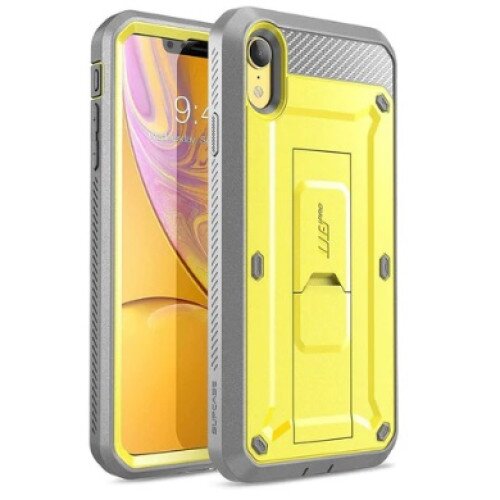 SUPCASE iPhone XR Unicorn Beetle Pro Full-Body Holster Case - Yellow