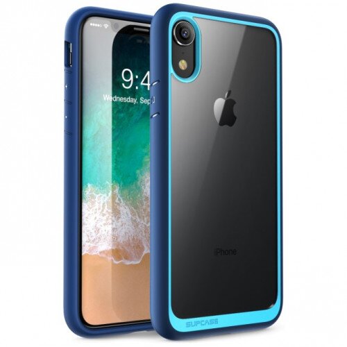 SUPCASE iPhone XR Unicorn Beetle Style Slim Clear Case - Blue