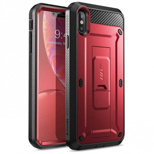 SUPCASE iPhone XS Max Unicorn Beetle Pro Full-Body Holster Case - Red