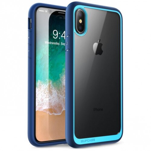 SUPCASE iPhone XS Max Unicorn Beetle Style Slim Clear Case - Blue