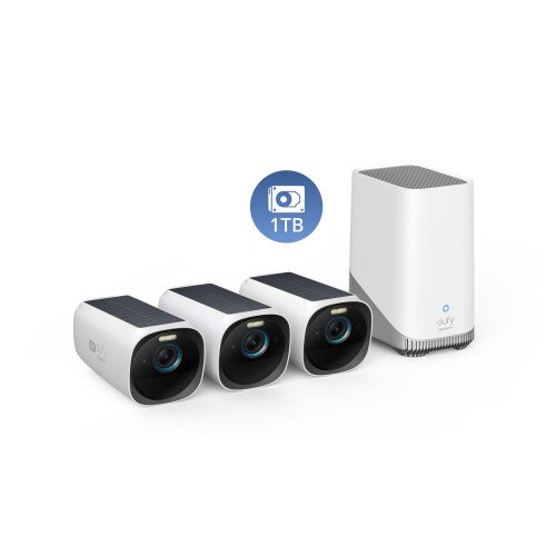 eufy Security S330 eufyCam 3 Camera - 3 Cam-Kit +1TB HD