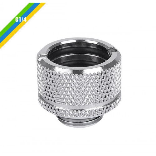 Thermaltake Pacific G1/4 PETG Tube 5/8” (16mm) OD Adapter - Chrome