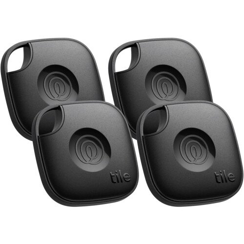 Tile Mate Bluetooth Tracker (2024) - Black - 4-Pack