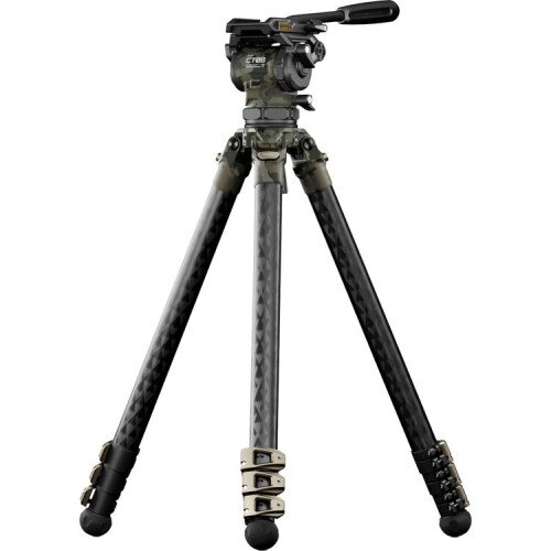 Tilta CT08 75mm Cine Fluid Head with 3-Stage Carbon Fiber Tripod Legs (8KG) - Forest Camo