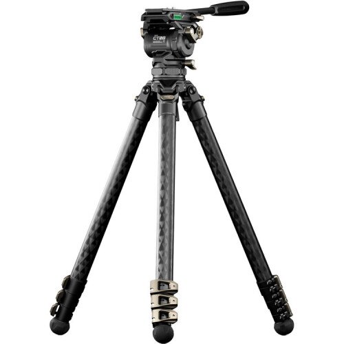 Tilta CT08 75mm Cine Fluid Head with 3-Stage Carbon Fiber Tripod Legs (8KG) - Space Gray