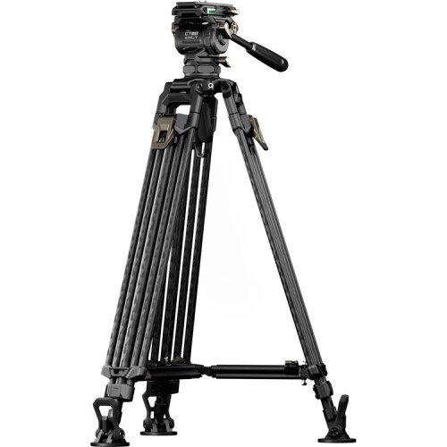 Tilta CT08A 75mm Cine Fluid Head with 2-Stage One Touch Carbon Fiber Tripod Legs (8KG)