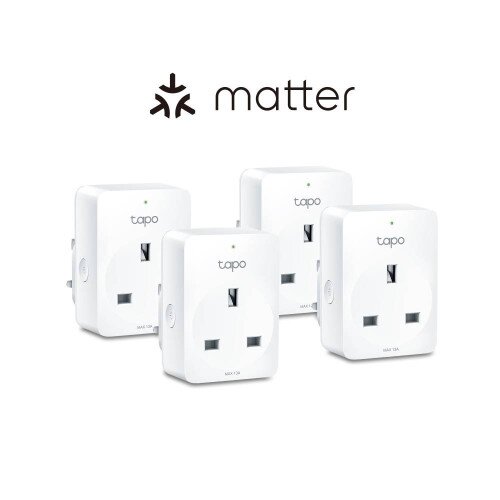 TP-Link Tapo P110M Mini Smart Wi-Fi Plug, Energy Monitoring - 4-Pack